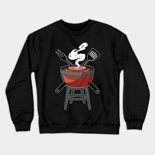 Grill with Meat fork & Spatula Crewneck Sweatshirt